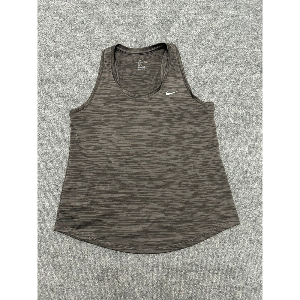 Nike Tank Top Womens Size M Gray Space Dye Dri-Fit Racerback Athletic Sleeveless